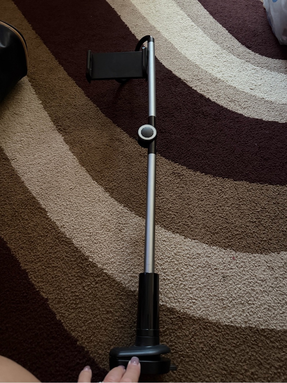 Adjustable Silver and Black Tablet/Phone Holder